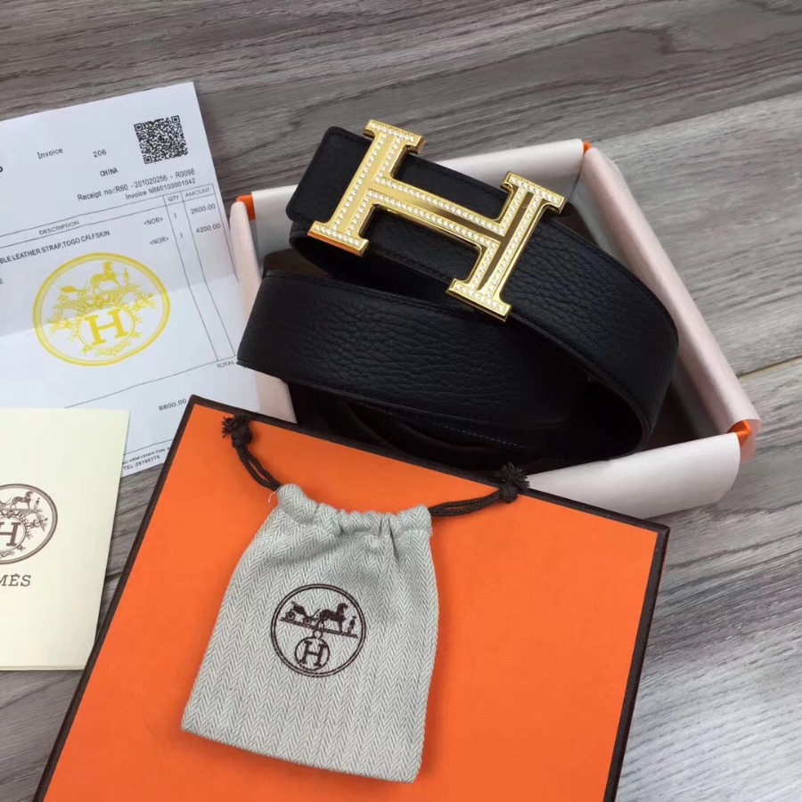 Hermes H belt buckle & Reversible leather, Original Quality 38MM