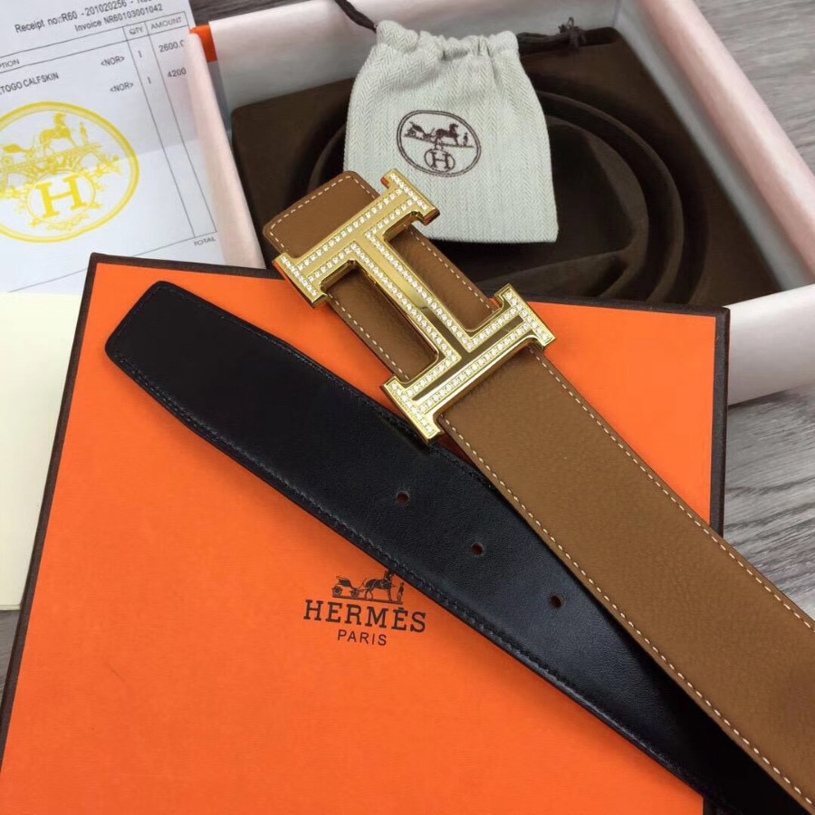 Hermes H belt buckle & Reversible leather, Original Quality 38MM