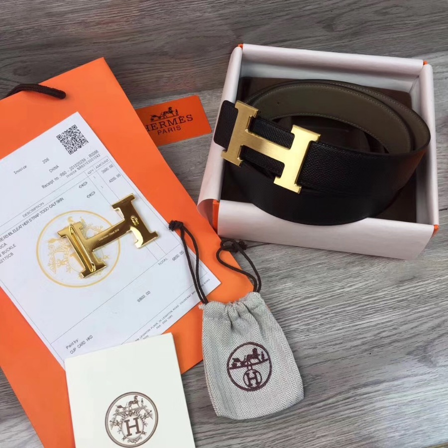 Hermes H belt buckle & Reversible leather, Original Quality 38MM