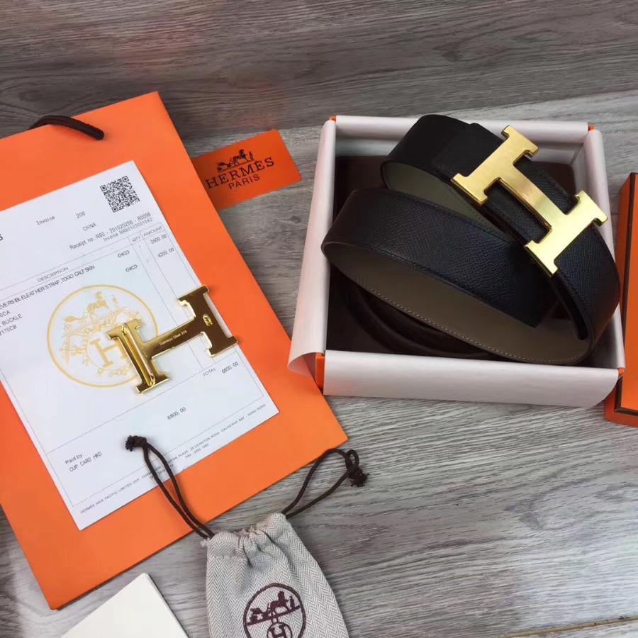 Hermes H belt buckle & Reversible leather, Original Quality 38MM