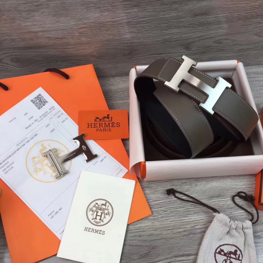 Hermes H belt buckle & Reversible leather, Original Quality 38MM