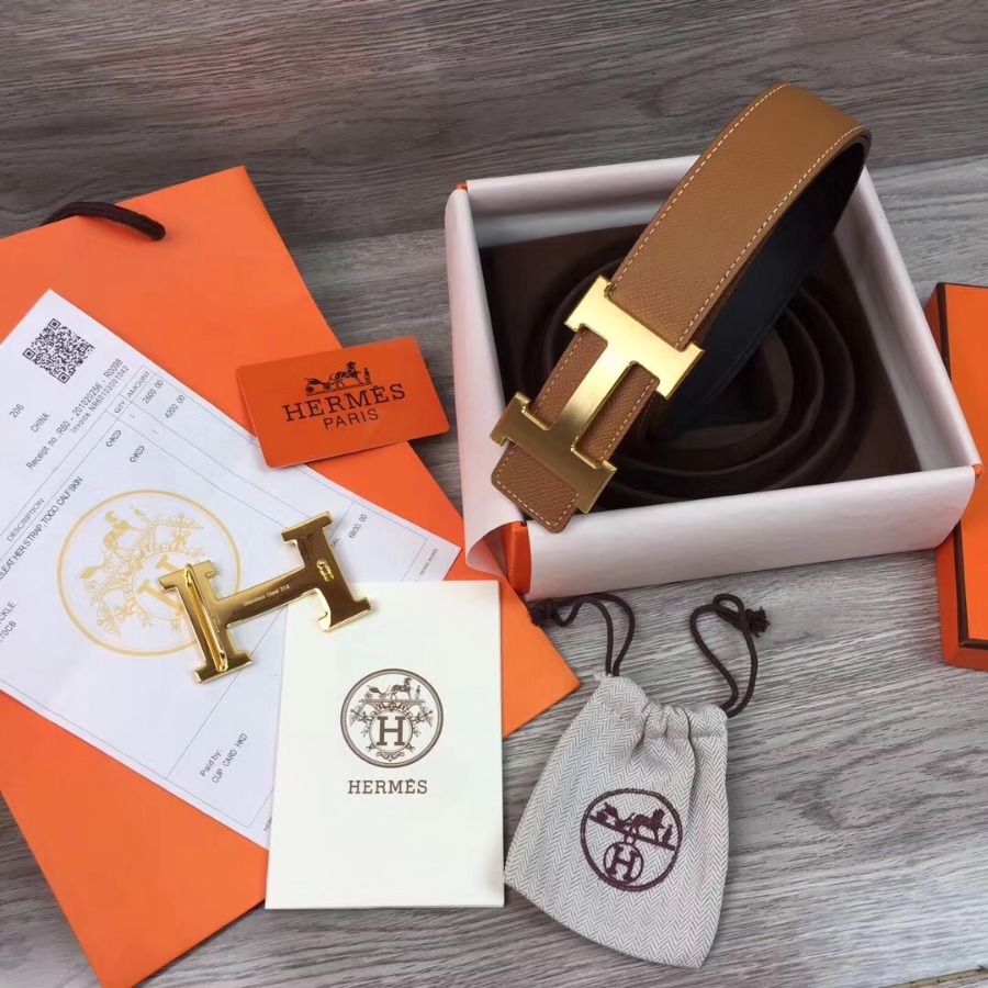 Hermes H belt buckle & Reversible leather, Original Quality 38MM