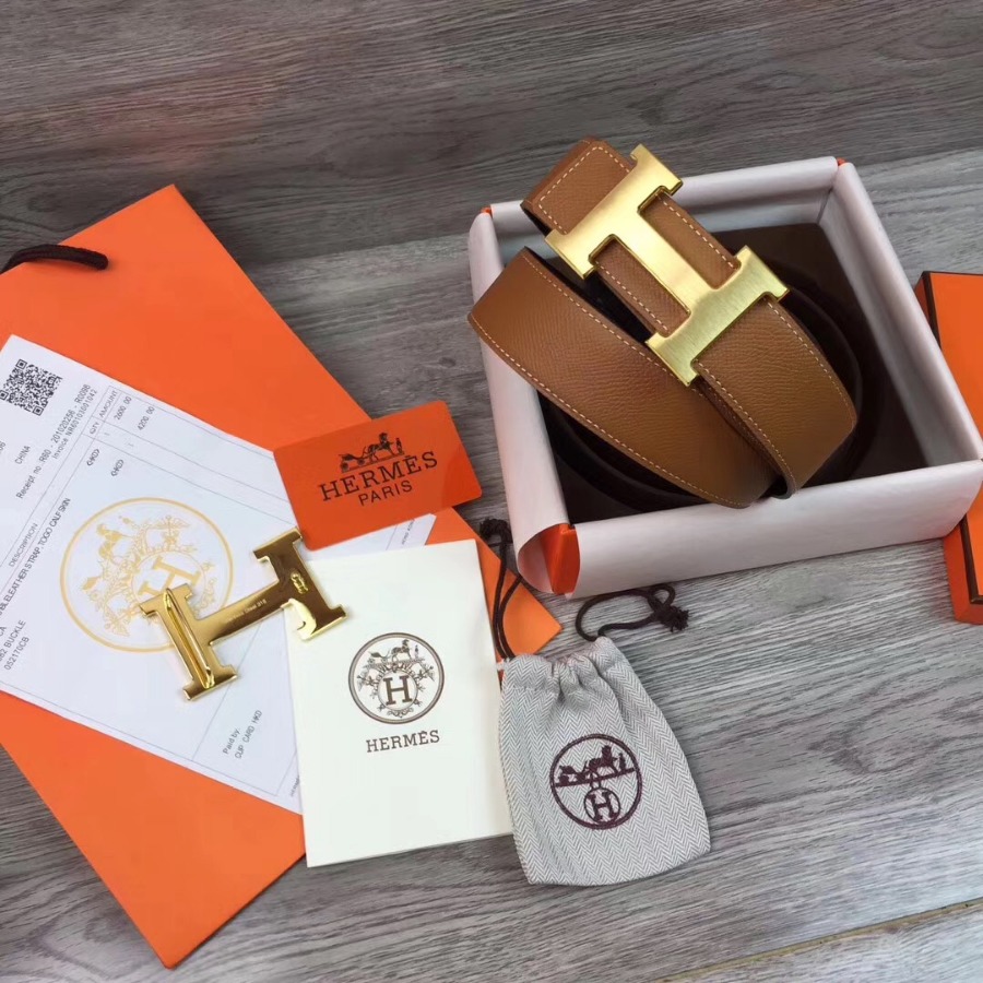 Hermes H belt buckle & Reversible leather, Original Quality 38MM