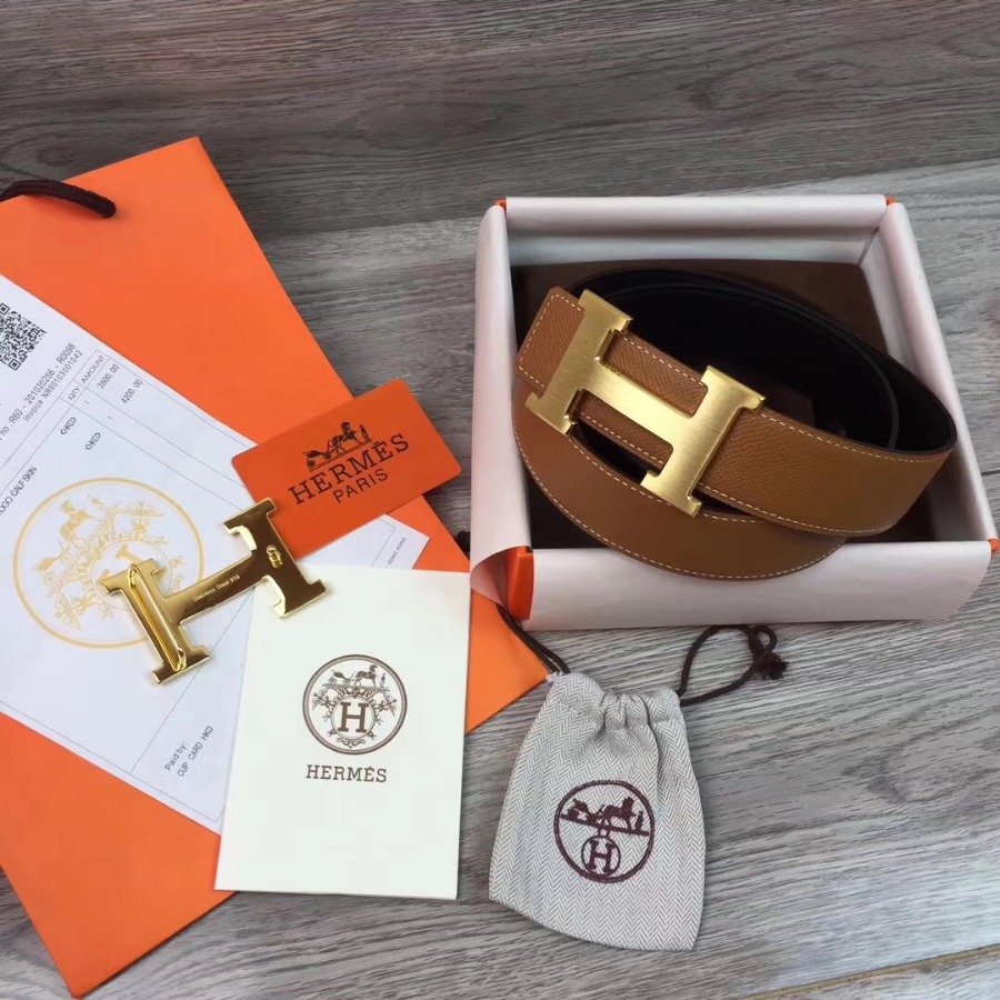 Hermes H belt buckle & Reversible leather, Original Quality 38MM