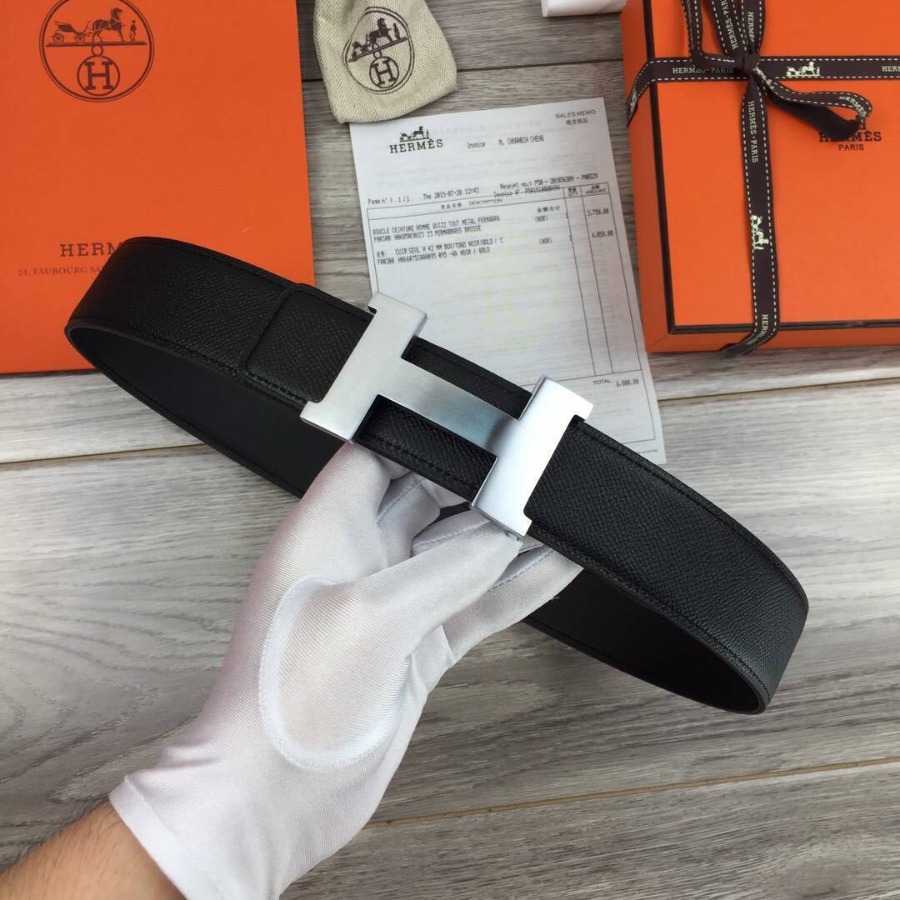 Hermes H belt buckle & Reversible leather, Original Quality 42MM