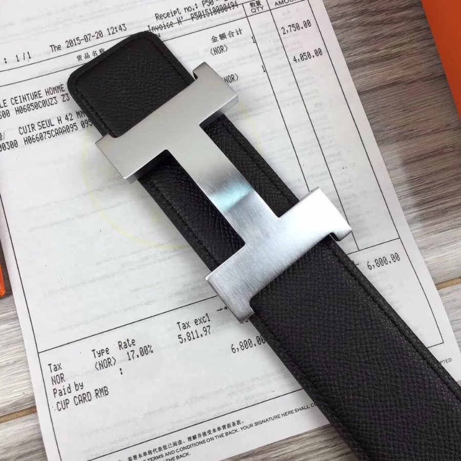 Hermes H belt buckle & Reversible leather, Original Quality 42MM