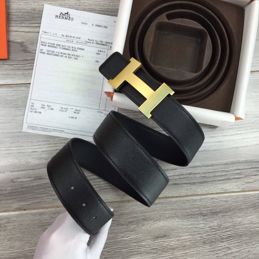Hermes H belt buckle & Reversible leather, Original Quality 42MM