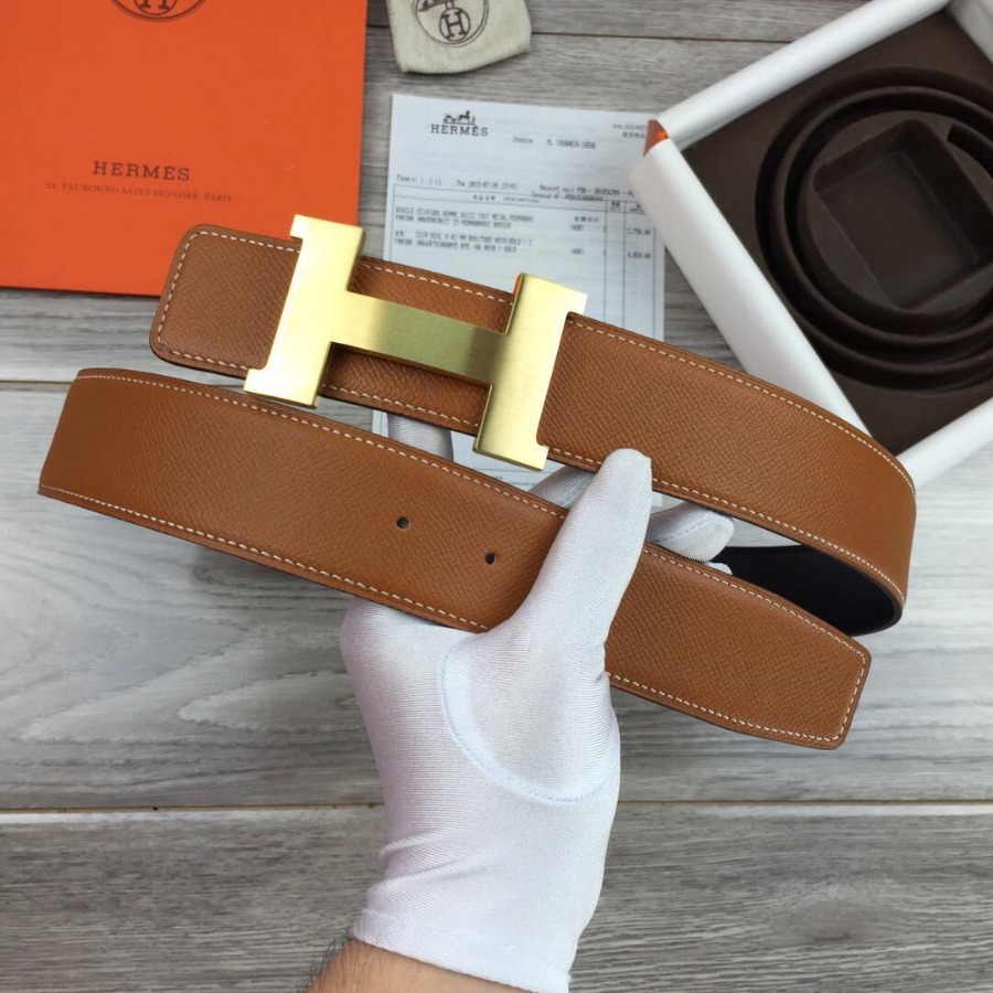 Hermes H belt buckle & Reversible leather, Original Quality 42MM