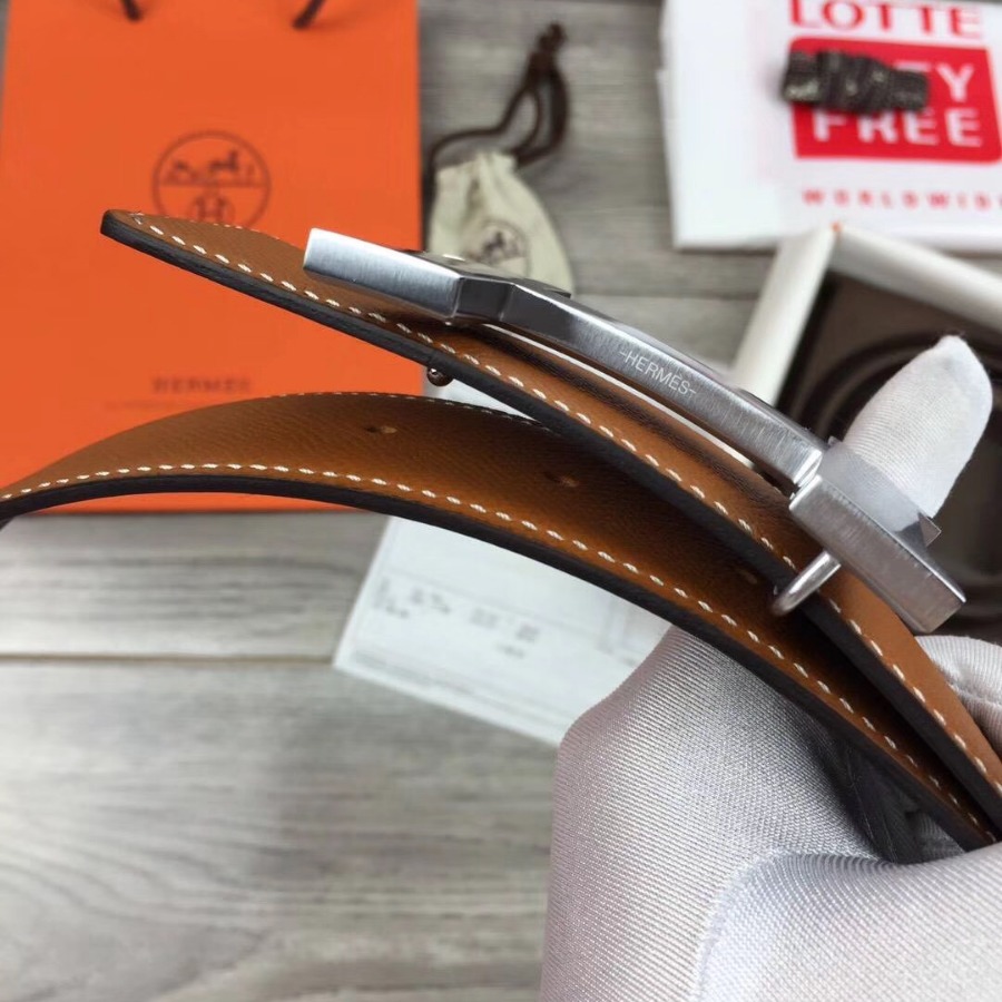 Hermes H belt buckle & Reversible leather, Original Quality 42MM
