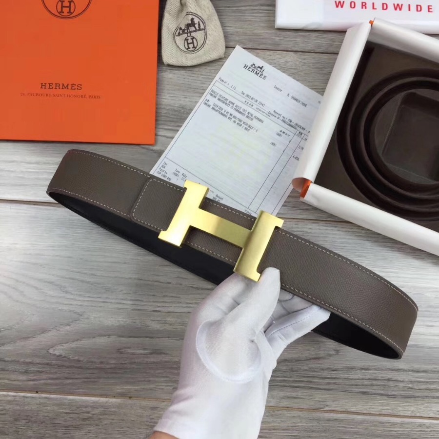 Hermes H belt buckle & Reversible leather, Original Quality 42MM