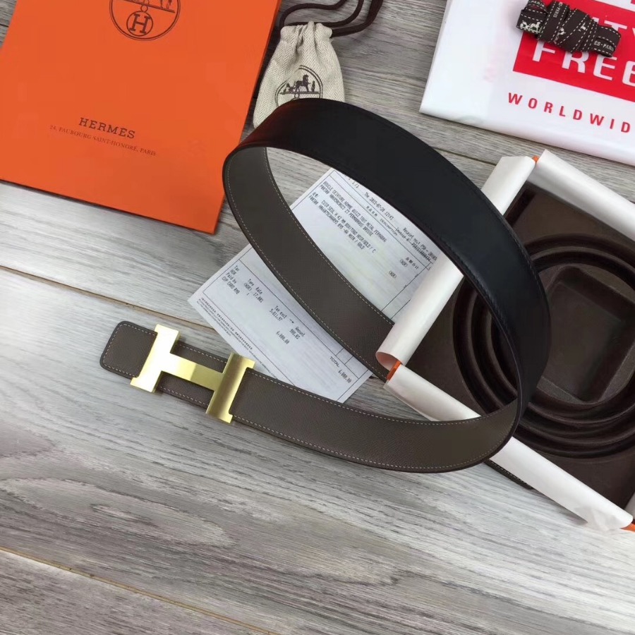 Hermes H belt buckle & Reversible leather, Original Quality 42MM