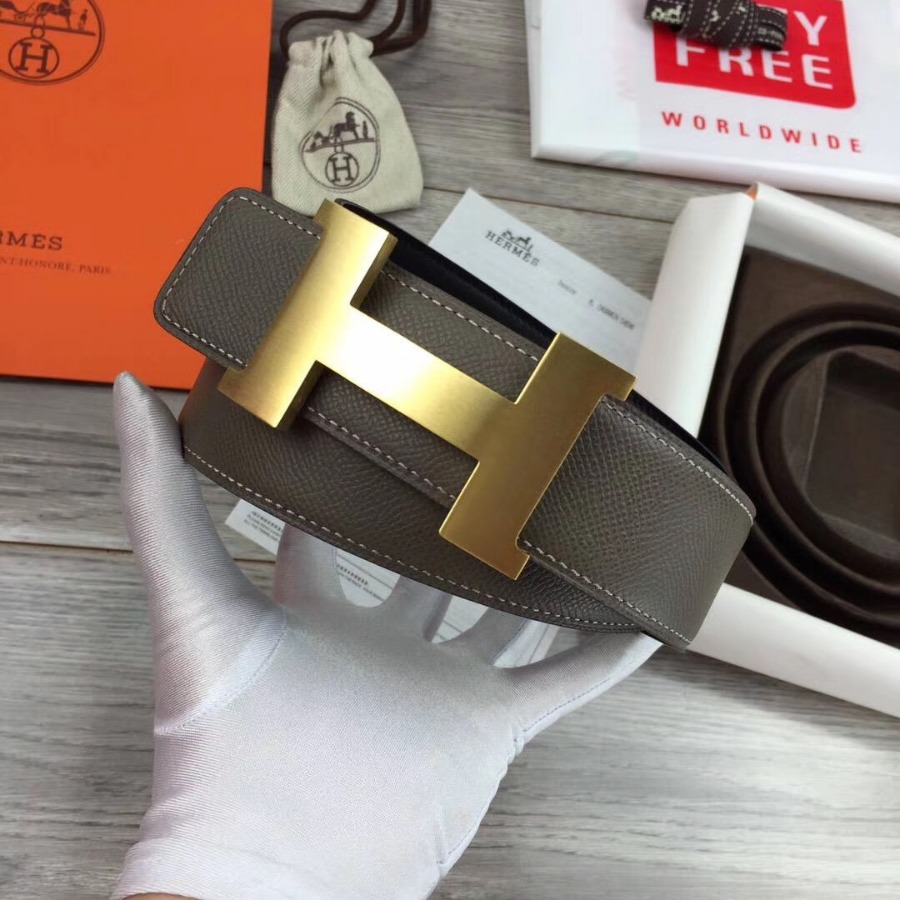 Hermes H belt buckle & Reversible leather, Original Quality 42MM