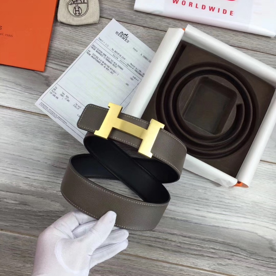 Hermes H belt buckle & Reversible leather, Original Quality 42MM