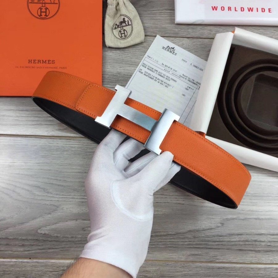 Hermes H belt buckle & Reversible leather, Original Quality 42MM