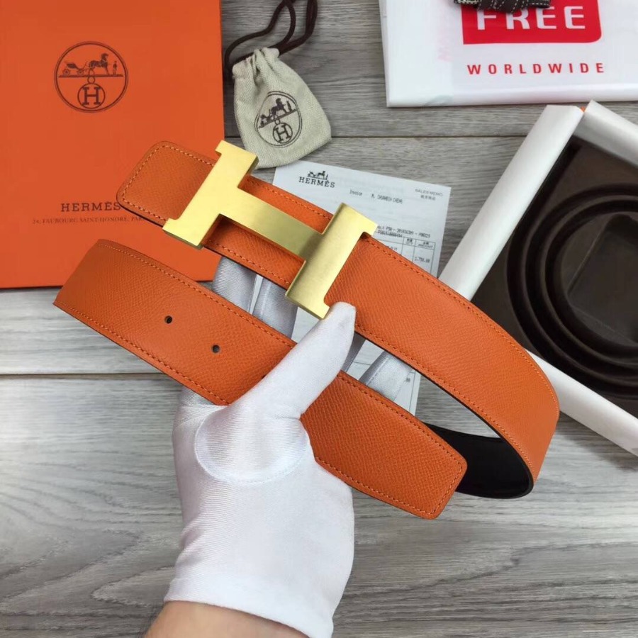Hermes H belt buckle & Reversible leather, Original Quality 42MM