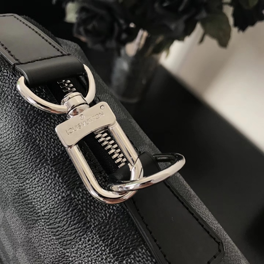 N48224, LOUIS VUITTON LV, PORTE-DOCUMENTS JOUR Damier Graphite Business Bags