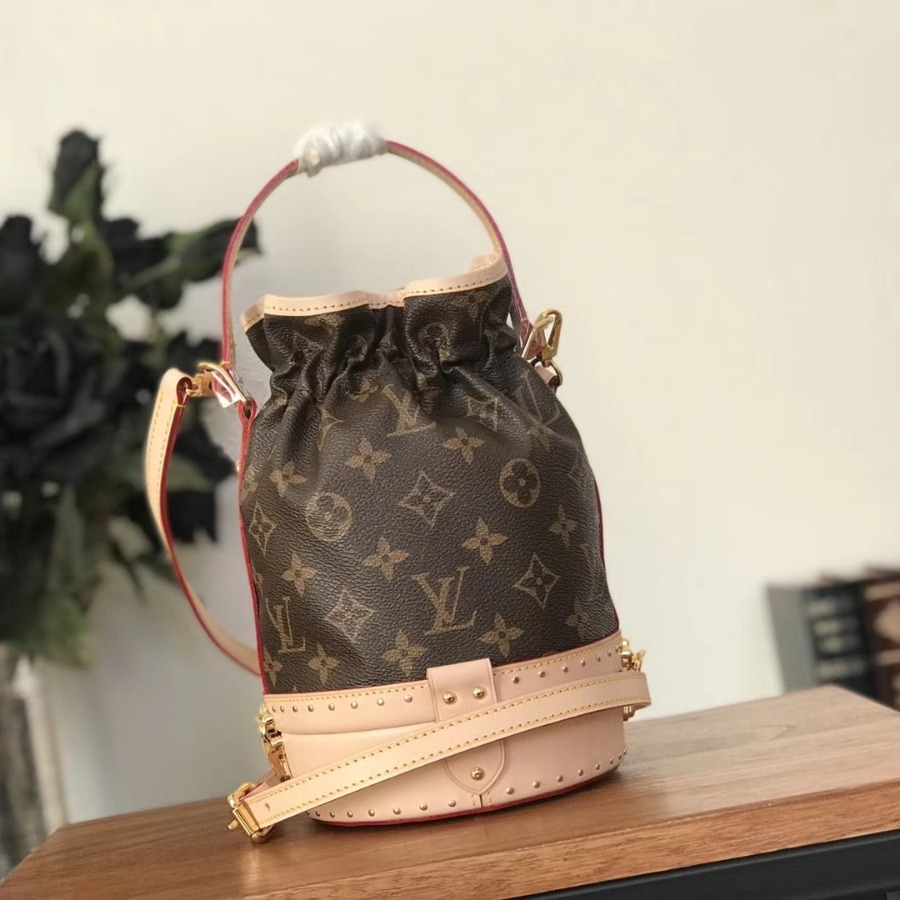 M43509, LOUIS VUITTON LV, PETIT NOE MONOGRAM HANDBAGS