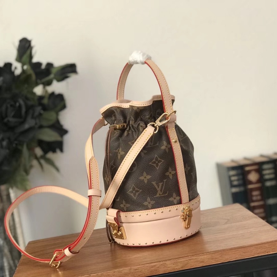 M43509, LOUIS VUITTON LV, PETIT NOE MONOGRAM HANDBAGS