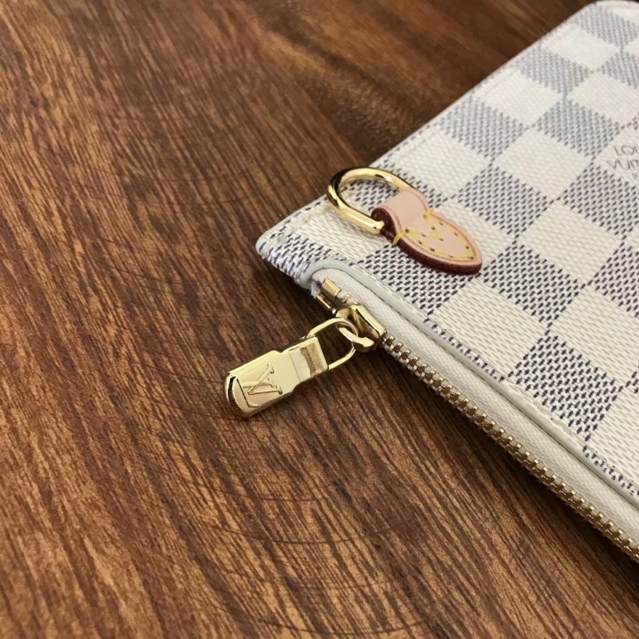 N41361, Louis Vuitton LV, NEVERFULL MM Handbag Damier Azur