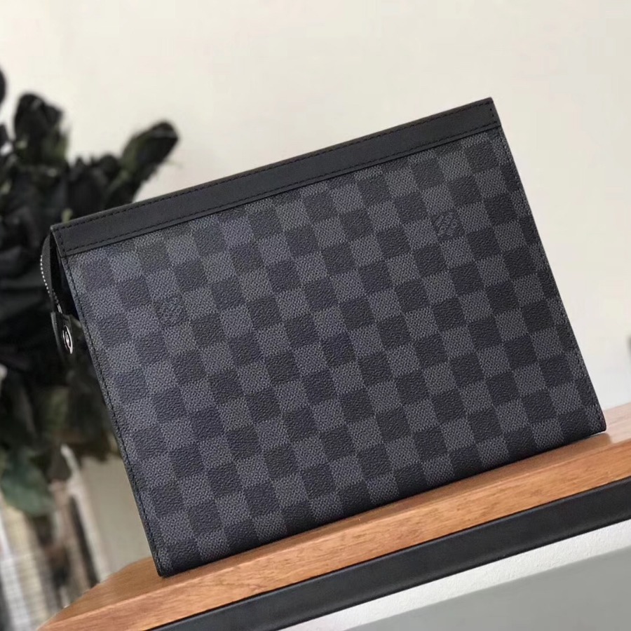 N41696, Louis Vuitton LV, POCHETTE VOYAGE MM Damier Graphite