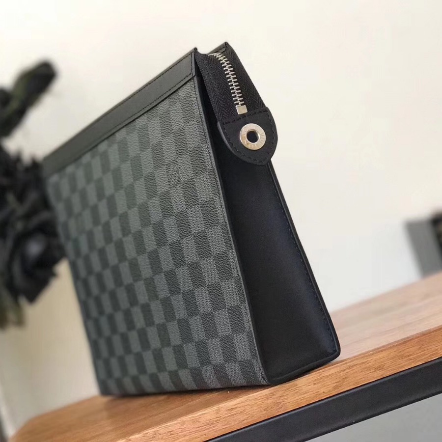 N41696, Louis Vuitton LV, POCHETTE VOYAGE MM Damier Graphite