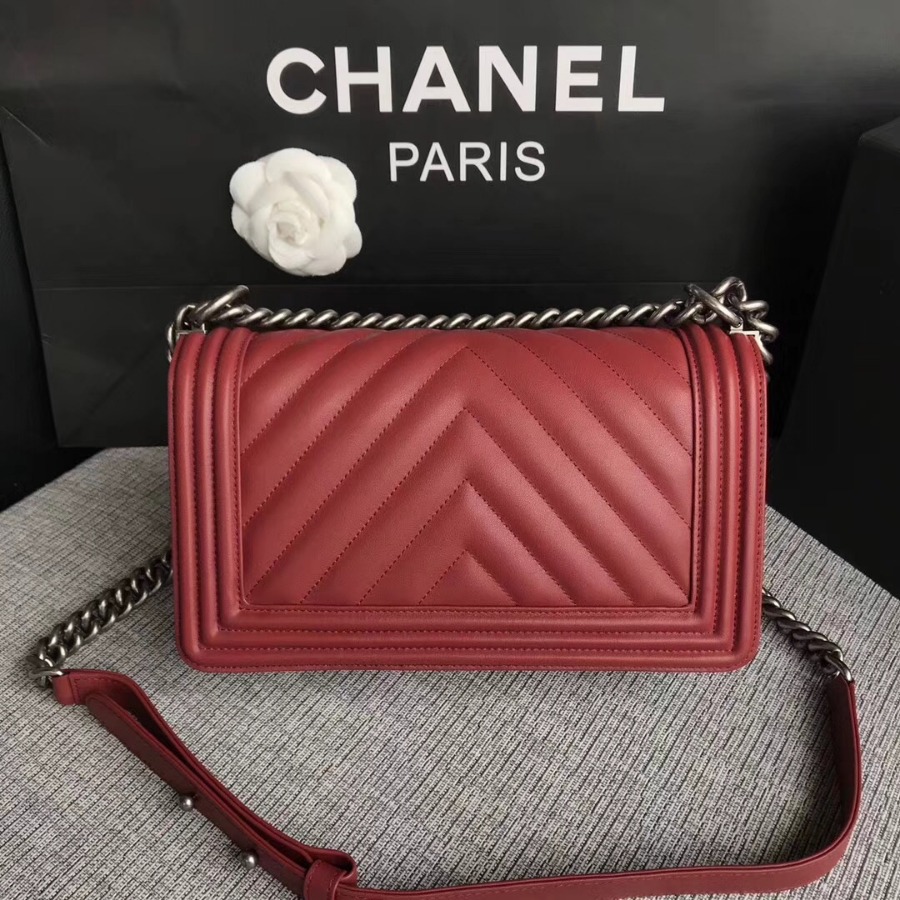 CHANEL V BOY CHANEL HANDBAG, Baby Cow Leather