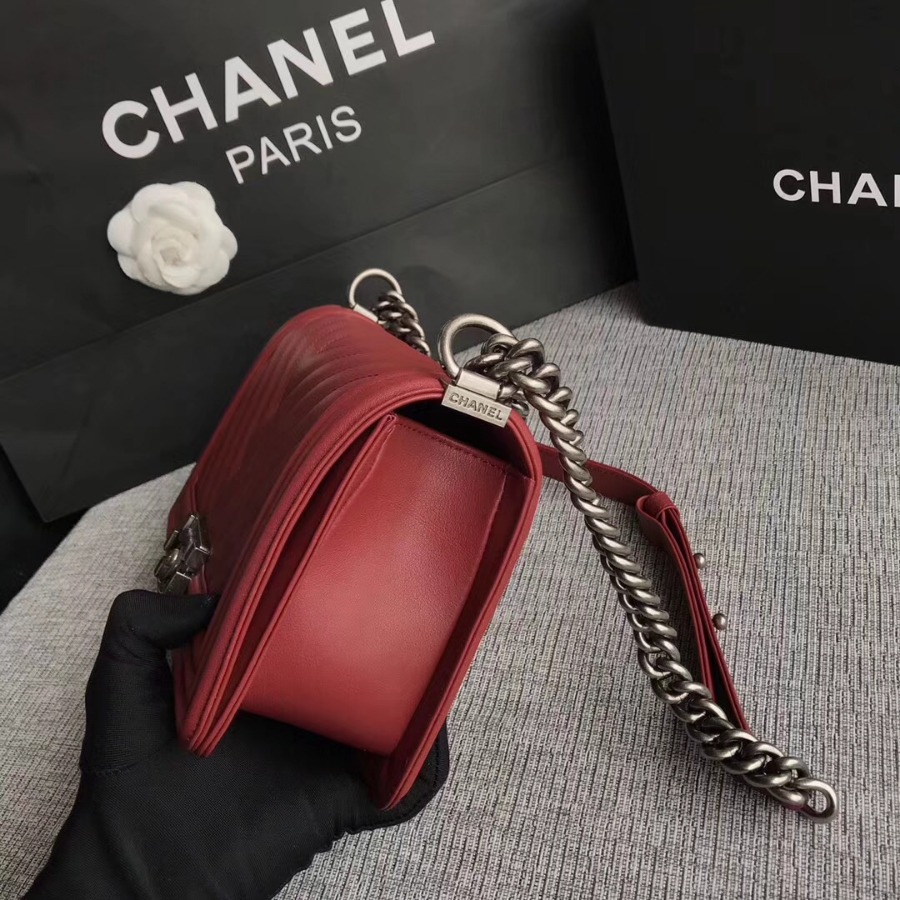 CHANEL V BOY CHANEL HANDBAG, Baby Cow Leather