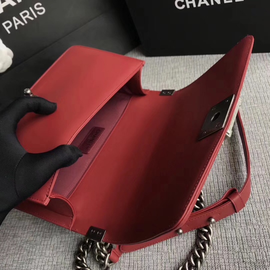 CHANEL V BOY CHANEL HANDBAG, Baby Cow Leather