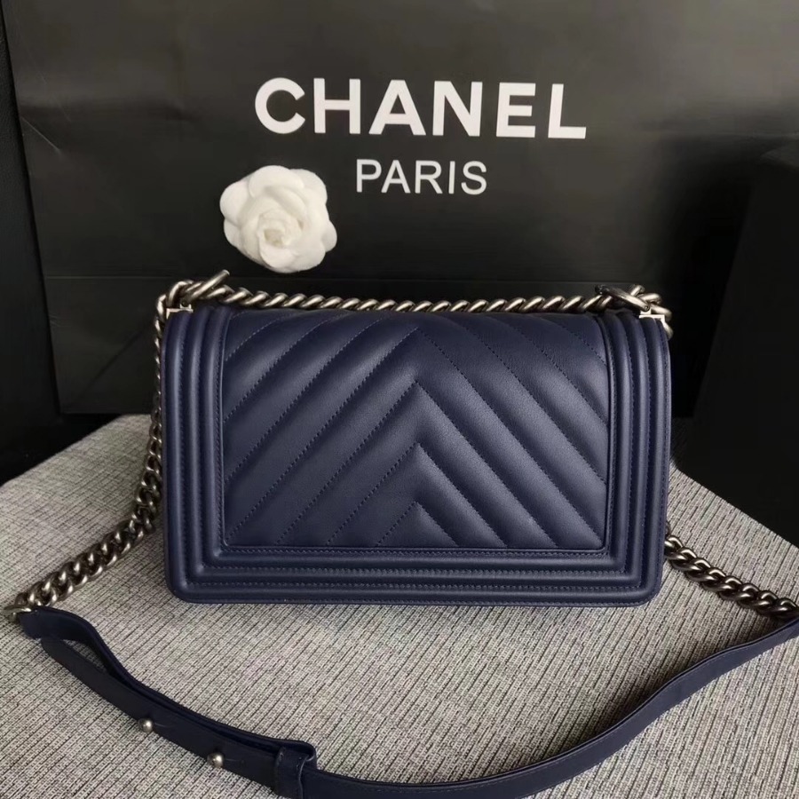 CHANEL V BOY CHANEL HANDBAG, Baby Cow Leather