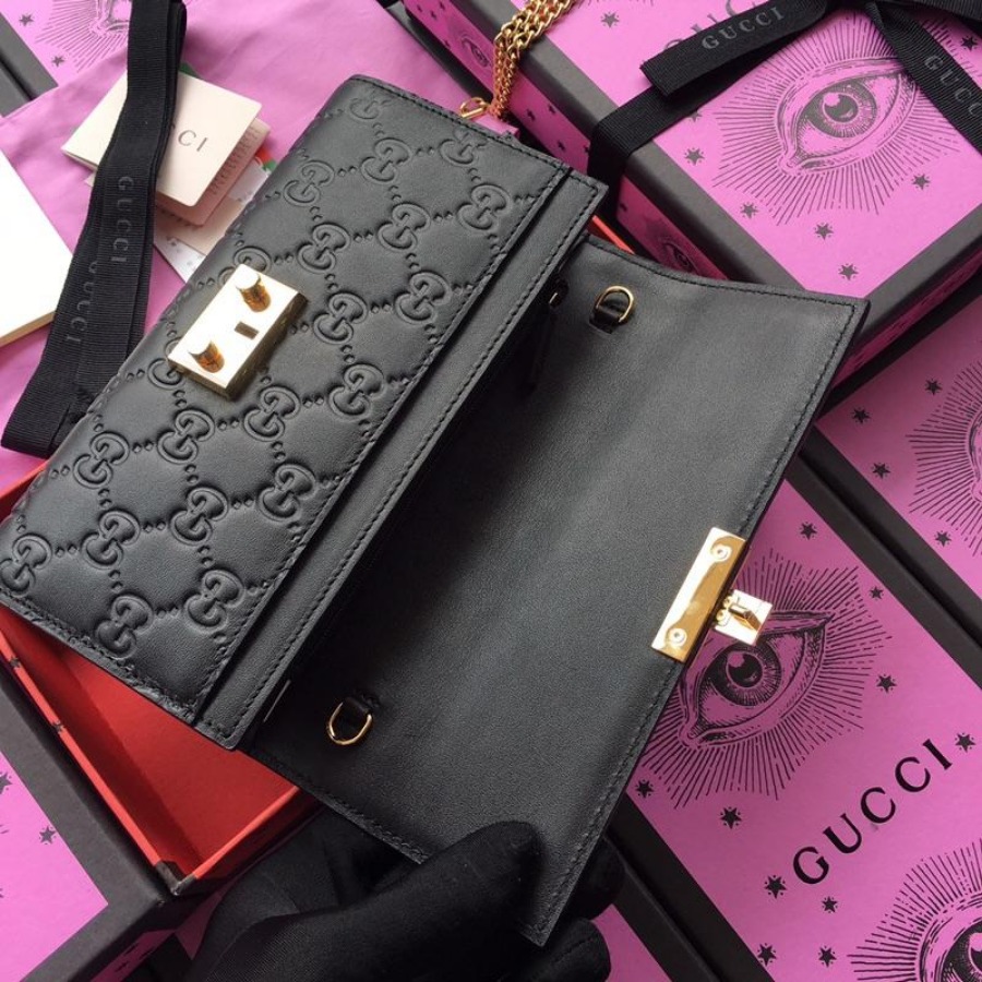 Gucci Padlock continental wallet, 453506, 7.5W x 4H x 1.5D