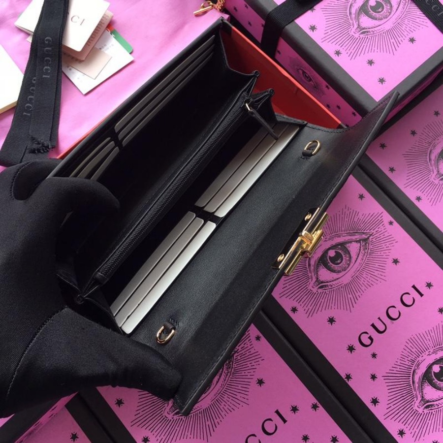 Gucci Padlock continental wallet, 453506, 7.5W x 4H x 1.5D