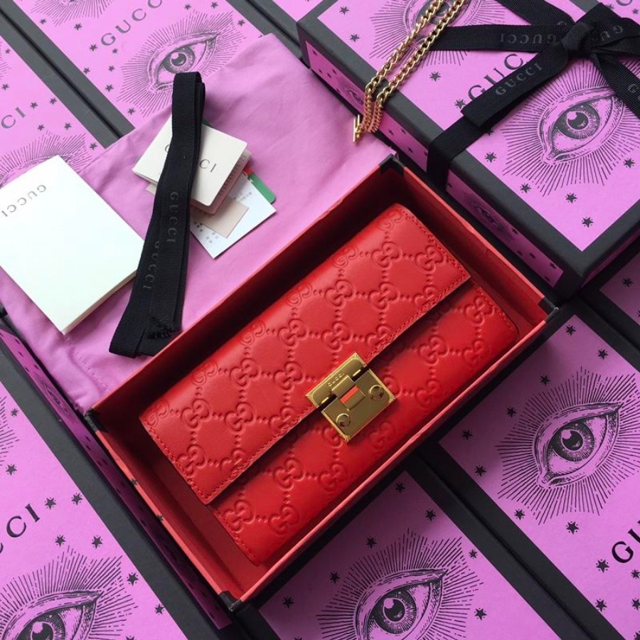 Gucci Padlock continental wallet, 453506, 7.5W x 4H x 1.5D