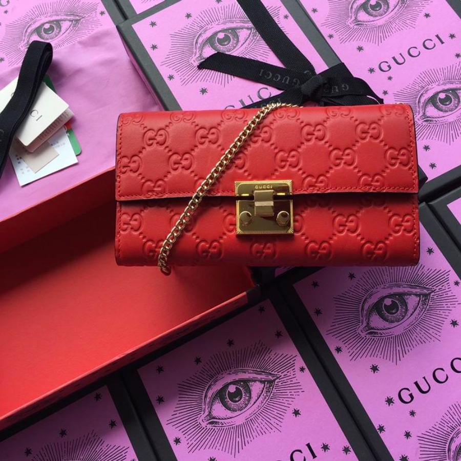 Gucci Padlock continental wallet, 453506, 7.5W x 4H x 1.5D