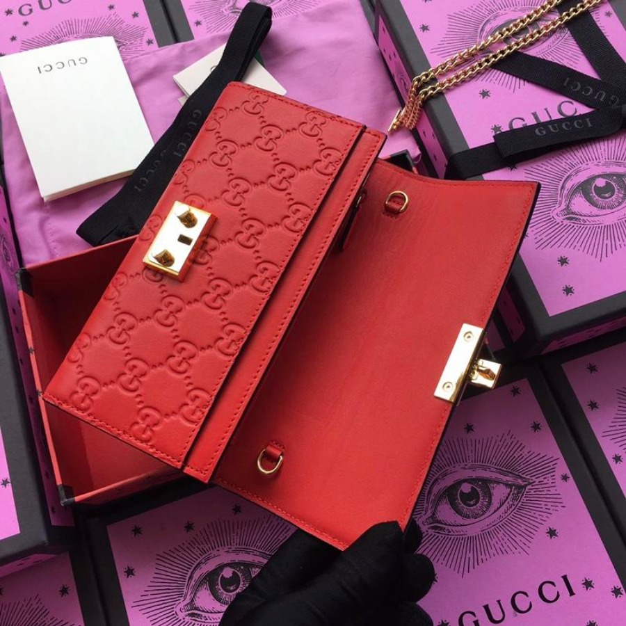 Gucci Padlock continental wallet, 453506, 7.5W x 4H x 1.5D
