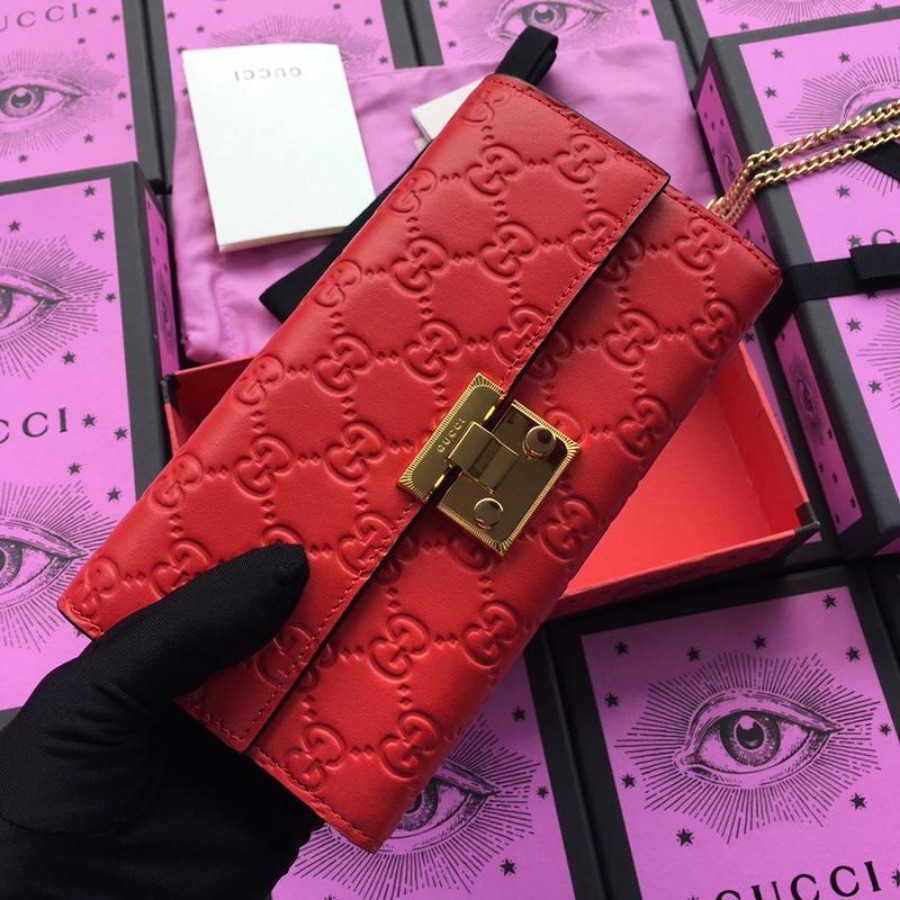 Gucci Padlock continental wallet, 453506, 7.5W x 4H x 1.5D