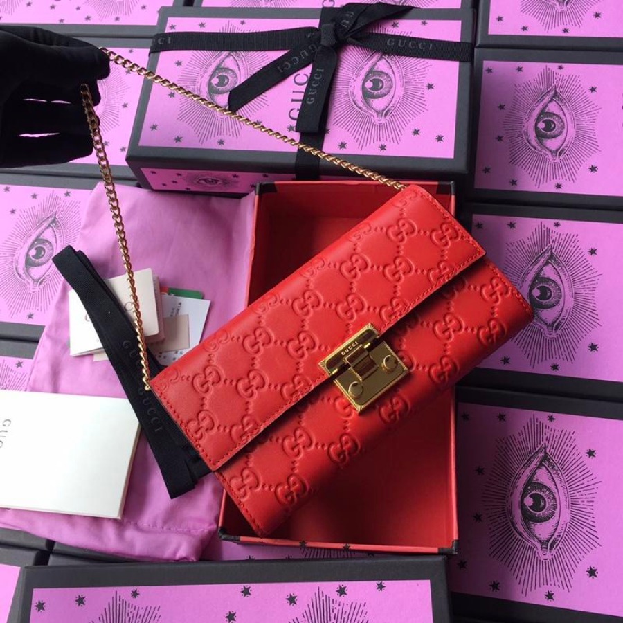 Gucci Padlock continental wallet, 453506, 7.5W x 4H x 1.5D