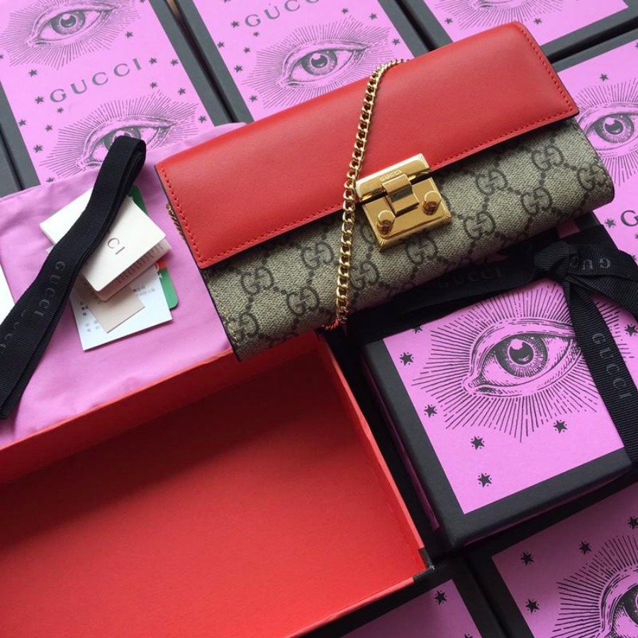 Gucci Padlock continental wallet, 453506, 7.5W x 4H x 1.5D