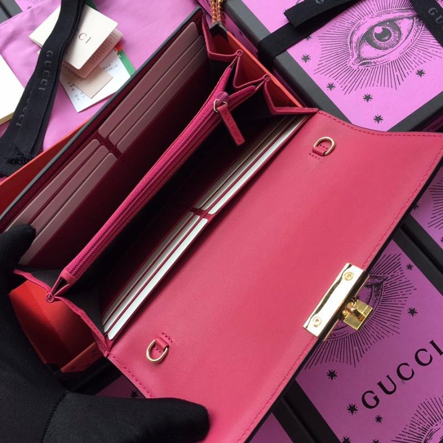 Gucci Padlock continental wallet, 453506, 7.5W x 4H x 1.5D