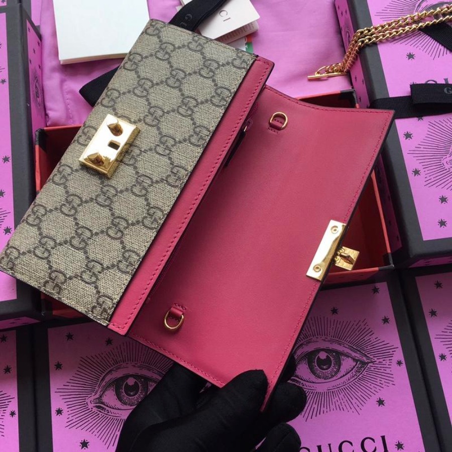 Gucci Padlock continental wallet, 453506, 7.5W x 4H x 1.5D