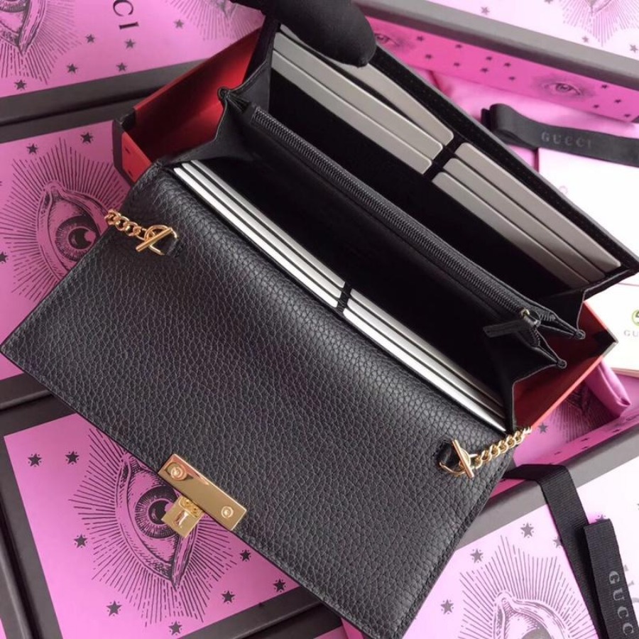 Gucci Padlock continental wallet, 453506, 7.5W x 4H x 1.5D