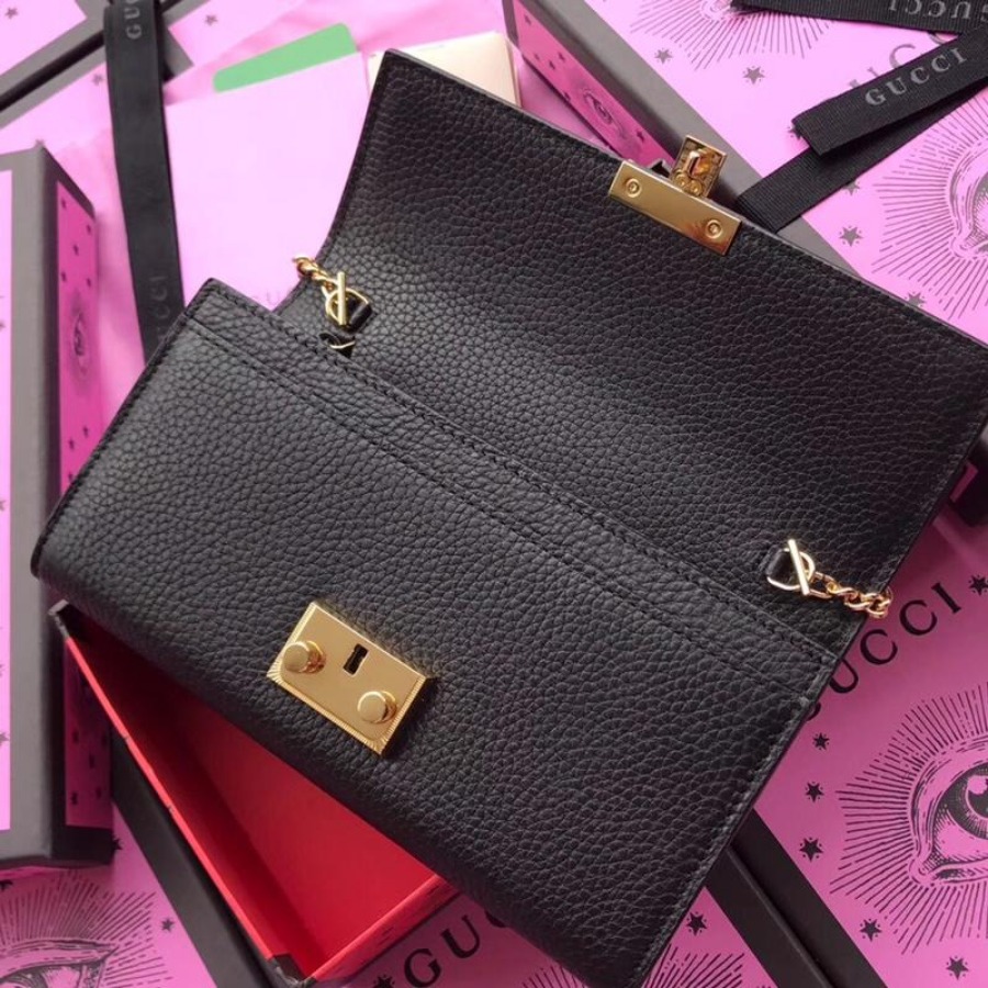 Gucci Padlock continental wallet, 453506, 7.5W x 4H x 1.5D