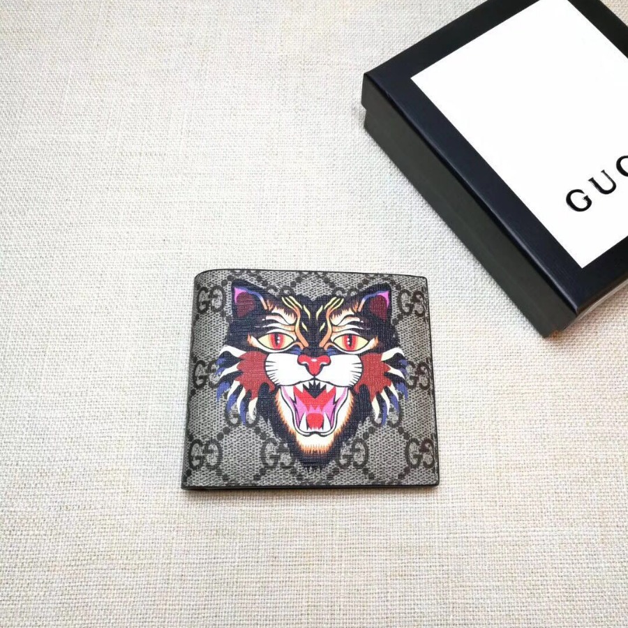 Gucci Angry Cat print GG Supreme wallet, 451268 
