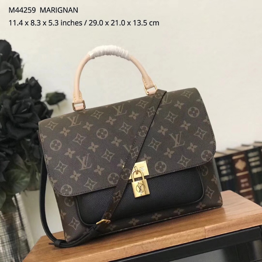 M44259, LOUIS VUITTON LV, MARIGNAN MONOGRAM HANDBAG