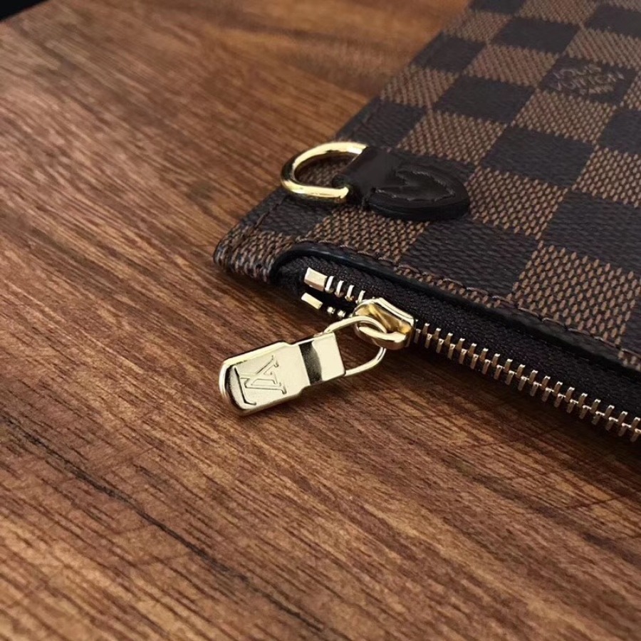 N41358, Louis Vuitton LV NEVERFULL MM, Damier Ebene Canvas