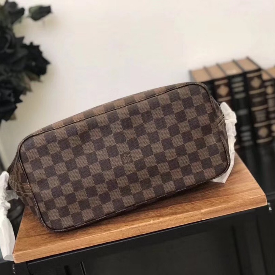 N41603, Louis Vuitton LV NEVERFULL MM, Damier Ebene Canvas