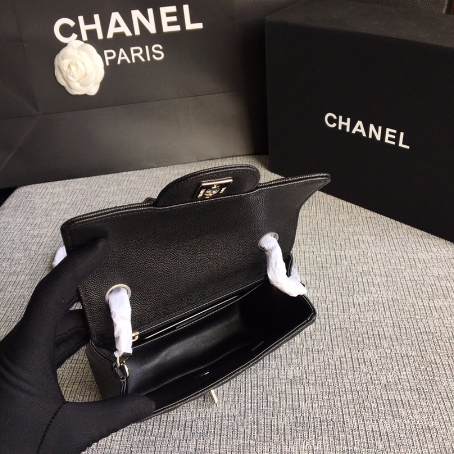 A01115, Classic handbag, Chanel Handbag, 17CM, caviar
