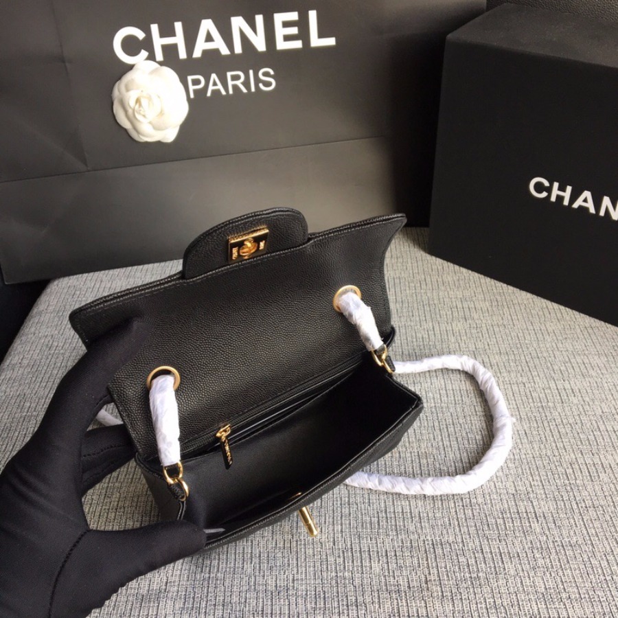 A01115, Classic handbag, Chanel Handbag, 17CM, Caviar