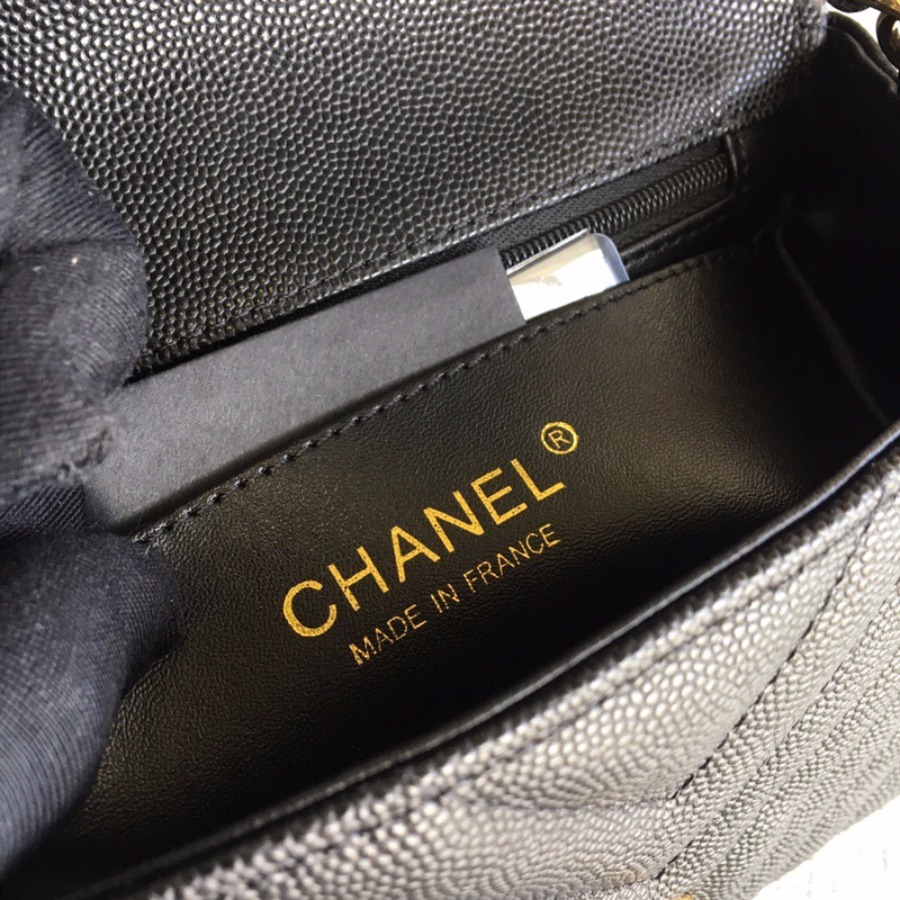 A01115, Classic handbag, Chanel Handbag, 17CM, Caviar