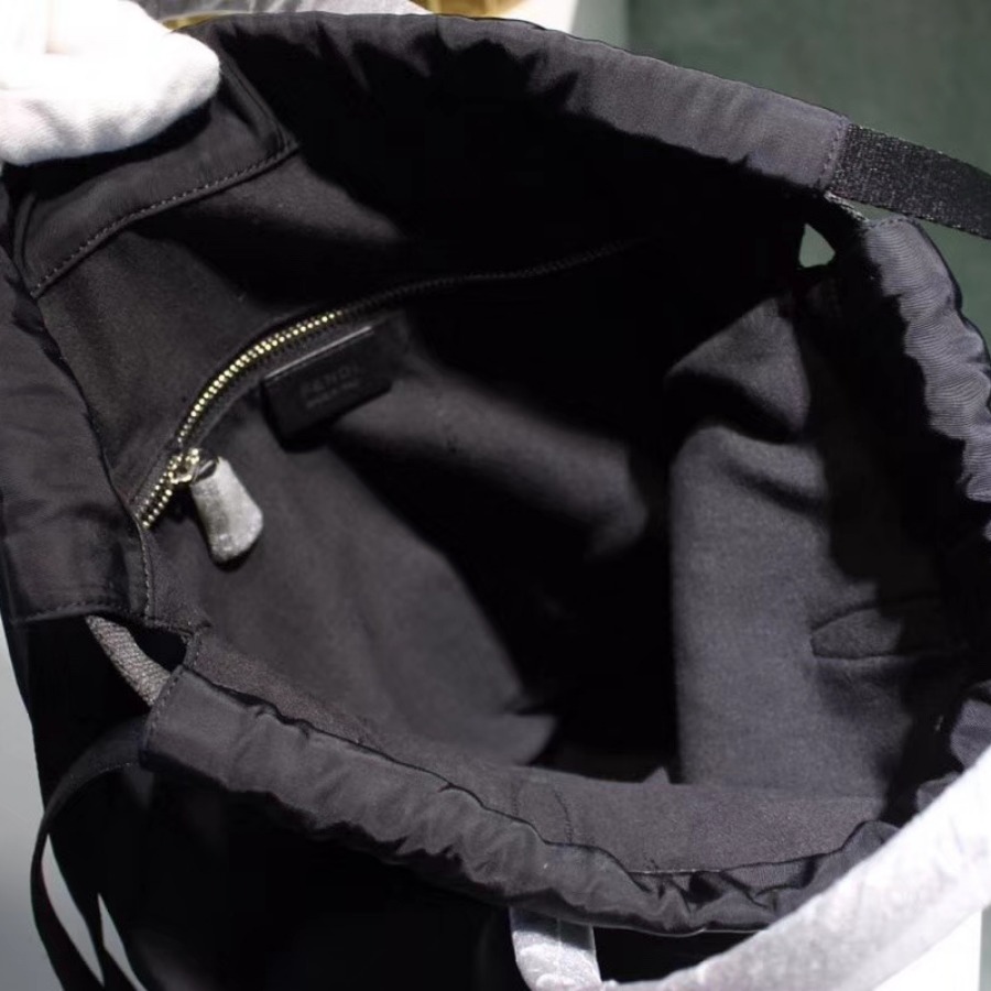 FENDI backpack, Fabric and leather backpack