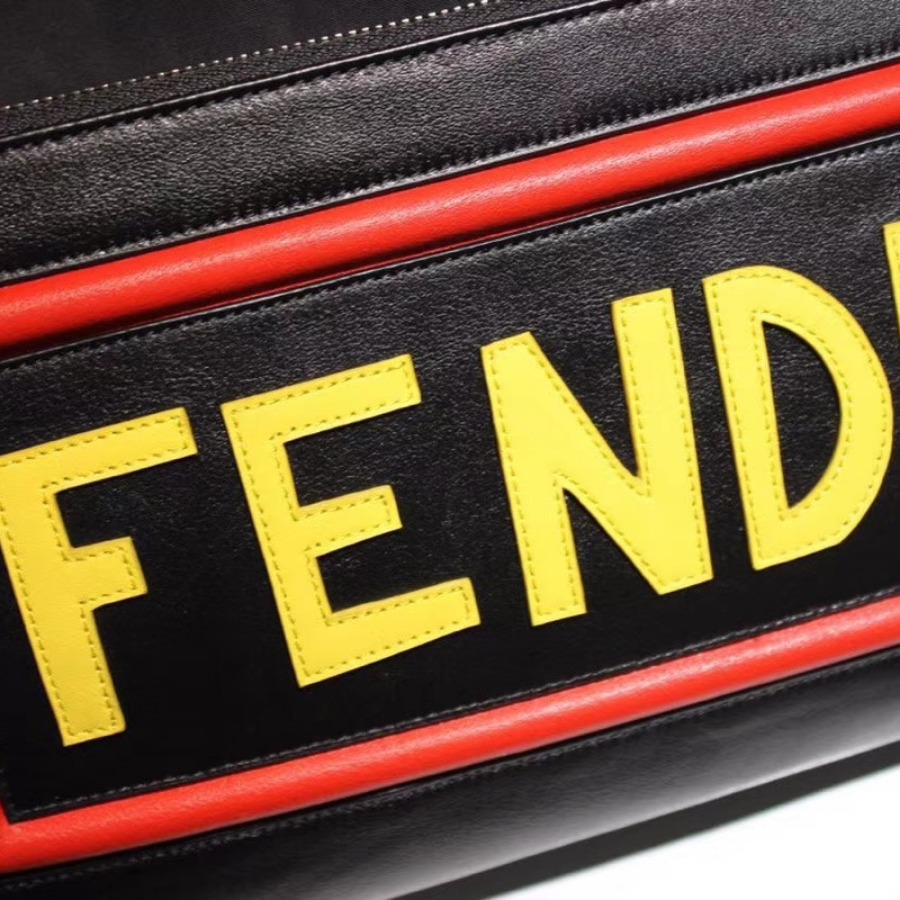 FENDI backpack, Fabric and leather backpack